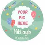Balloon Cake Topper Green
