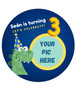 Dinosaur Birthday Cake topper - Image 3