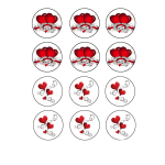 Love Hearts Cupcake Toppers