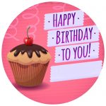 Birthday Cupcake Cake Topper