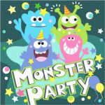 Monster Party kids Cake Topper