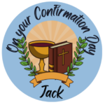 Confirmation Round Cake Topper