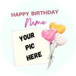 Birthday Cake Topper with balloons - Image 3